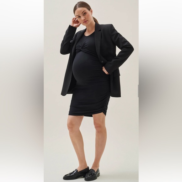 boob design Sleeveless Crewneck Maternity Dress Nursing Lactation Black XL - Picture 1 of 14